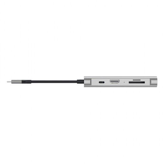 Alpha 731HP 7-in-1 USB-C Hub Type-C to USB3.0 Adapter HD Converter SD/TF Card Reader PD Fast Charging Multi-functional Docking Station Alpha 731HP 7-in-1 USB-C Hub Type-C to USB3.0 Adapter HD Converter SD/TF Card Reader PD Fast Charging Multi-functional Docking Station