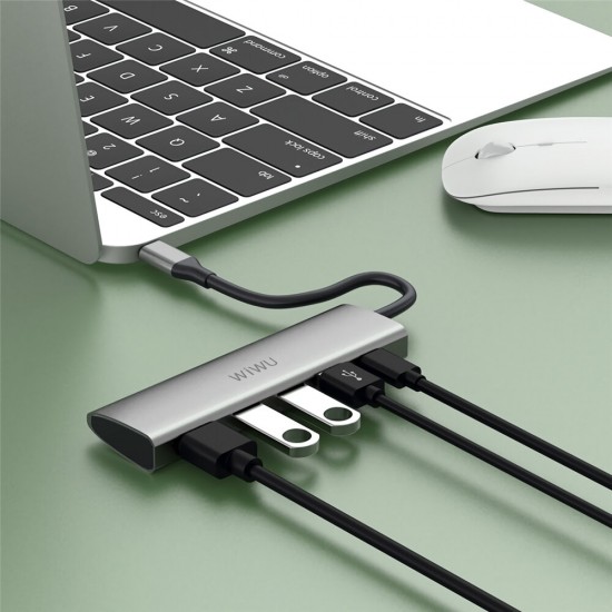 Alpha A531H 5-in-1 USB-C Hub Type-C to USB3.0 Adapter HD Converter Multi-functional Docking Station Alpha A531H 5-in-1 USB-C Hub Type-C to USB3.0 Adapter HD Converter Multi-functional Docking Station