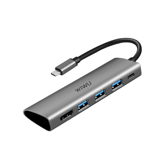 Alpha A531H 5-in-1 USB-C Hub Type-C to USB3.0 Adapter HD Converter Multi-functional Docking Station