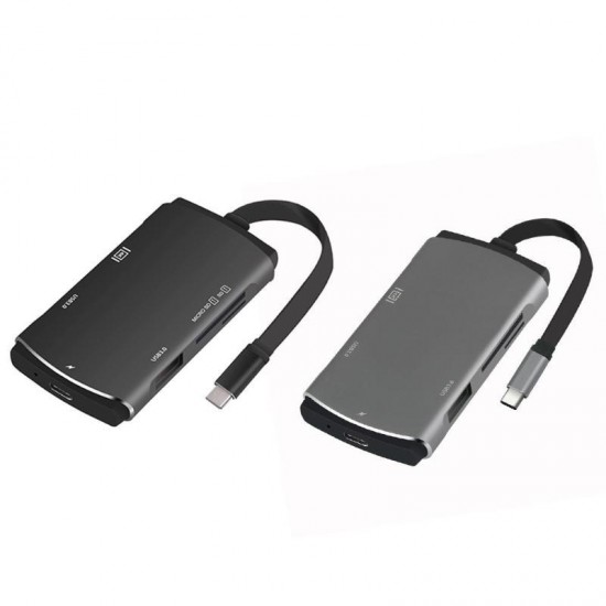 YC207 USB 3.0 HDMI6 in 1 Type-C USB Hub PD Card Reader Adapter for Laptop YC207 USB 3.0 HDMI6 in 1 Type-C USB Hub PD Card Reader Adapter for Laptop