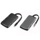 YC207 USB 3.0 HDMI6 in 1 Type-C USB Hub PD Card Reader Adapter for Laptop