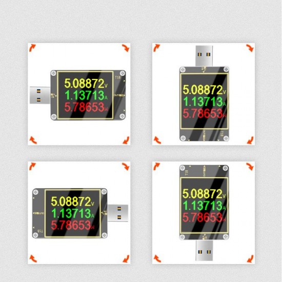 T18 18 in 1 USB Tester Current Voltmeter Meter HD Color TFT 1.8'' PD3.0 Fast Charging Protocol Capacity Test Computer Online T18 18 in 1 USB Tester Current Voltmeter Meter HD Color TFT 1.8'' PD3.0 Fast Charging Protocol Capacity Test Computer Online