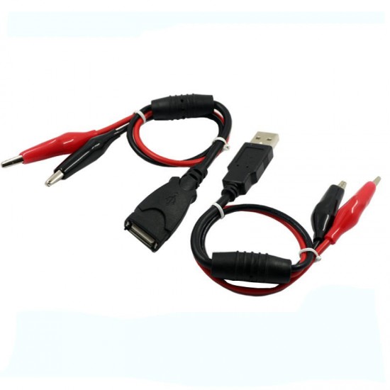 USB Alligator Clips Crocodile Wire Male/Female to USB Tester Detector DC Voltage Meter Ammeter Capacity Power Meter Monitor