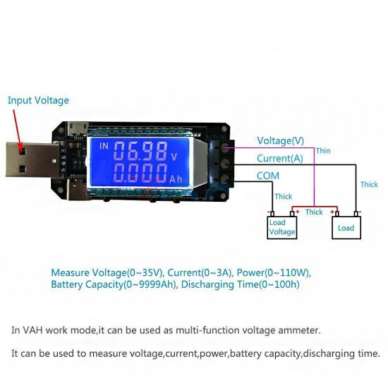 DC-DC USB Dual System Step Up/Down Buck Boost Power Supply Voltage Regulator Desktop Power Module 5V to 3.3V 9V 12V 24v USB Tester