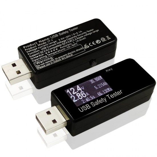 Digital DC USB Tester Current Voltage Charger Capacity Power Bank Battery Detector+QR2.0/3.0 Trigger Digital DC USB Tester Current Voltage Charger Capacity Power Bank Battery Detector+QR2.0/3.0 Trigger