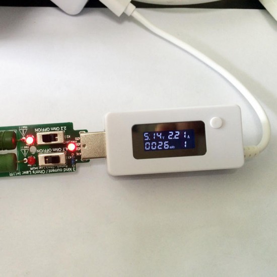 Digital Display USB Tester Current Voltage Charger Capacity Detector Power Bank Battery Meter+Discharge Resistance Load Digital Display USB Tester Current Voltage Charger Capacity Detector Power Bank Battery Meter+Discharge Resistance Load