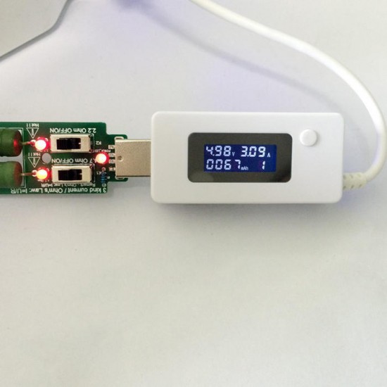 Digital Display USB Tester Current Voltage Charger Capacity Detector Power Bank Battery Meter+Discharge Resistance Load Digital Display USB Tester Current Voltage Charger Capacity Detector Power Bank Battery Meter+Discharge Resistance Load