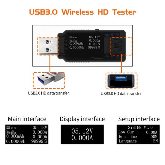 FNB08 32V 96W USB3.0 USB Tester DC Digital Voltmeter Amperimeter Current Voltage Meter Amp Volt Ammeter Detector