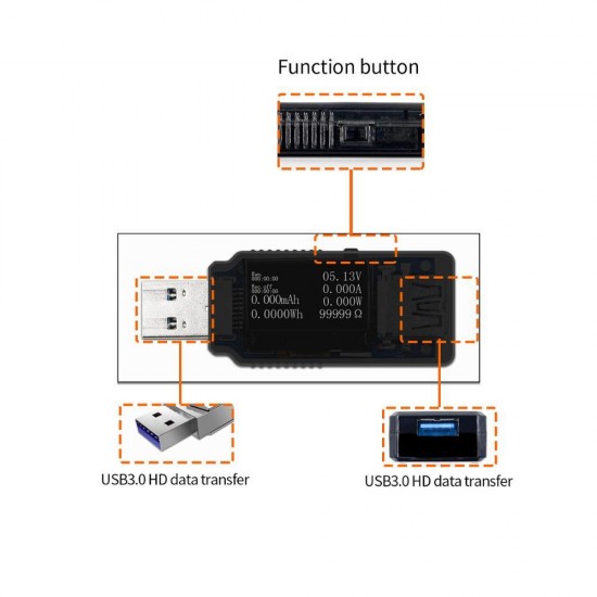 FNB08 32V 96W USB3.0 USB Tester DC Digital Voltmeter Amperimeter Current Voltage Meter Amp Volt Ammeter Detector FNB08 32V 96W USB3.0 USB Tester DC Digital Voltmeter Amperimeter Current Voltage Meter Amp Volt Ammeter Detector