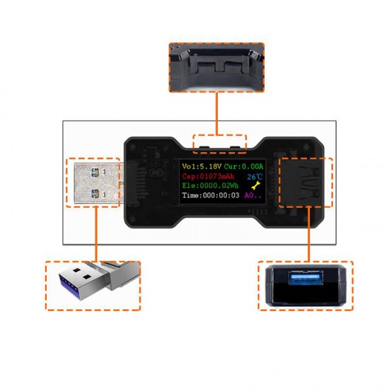 FNB18 32V 160W USB3.0 Tester DC Digital Voltmeter Amperimeter Current Voltage Meter Amp Volt Ammeter Detector Power Bank Charger Indicator with Color Screen FNB18 32V 160W USB3.0 Tester DC Digital Voltmeter Amperimeter Current Voltage Meter Amp Volt Ammeter Detector Power Bank Charger Indicator with Color Screen