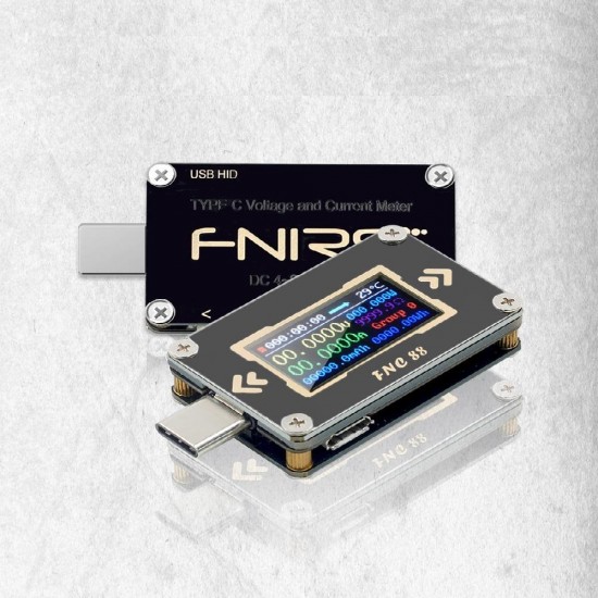 FNC88 Type-C PD Trigger USB-C Voltmeter Ammeter Voltage 2 Way Current Meter Multimeter PD Recharger Battery USB Tester FNC88 Type-C PD Trigger USB-C Voltmeter Ammeter Voltage 2 Way Current Meter Multimeter PD Recharger Battery USB Tester