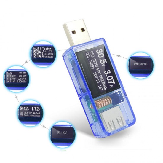 12 in 1 USB Tester DC Digital Voltmeter Ammeter Power Capacity Temperature Tester Power Bank Charger Indicator 12 in 1 USB Tester DC Digital Voltmeter Ammeter Power Capacity Temperature Tester Power Bank Charger Indicator