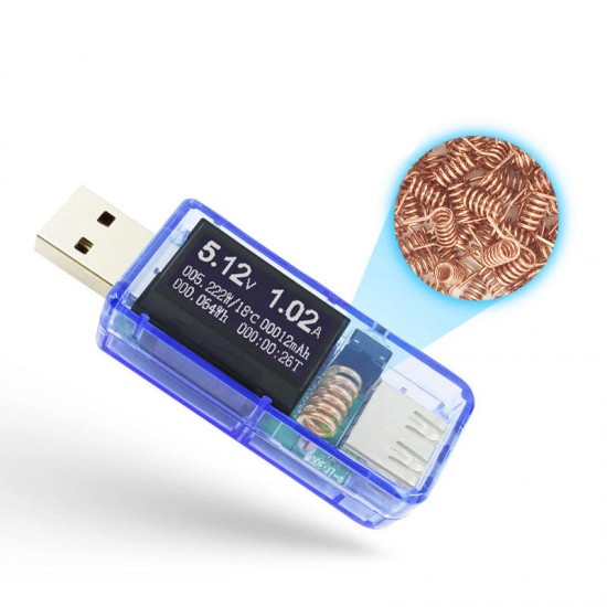 12 in 1 USB Tester DC Digital Voltmeter Ammeter Power Capacity Temperature Tester Power Bank Charger Indicator