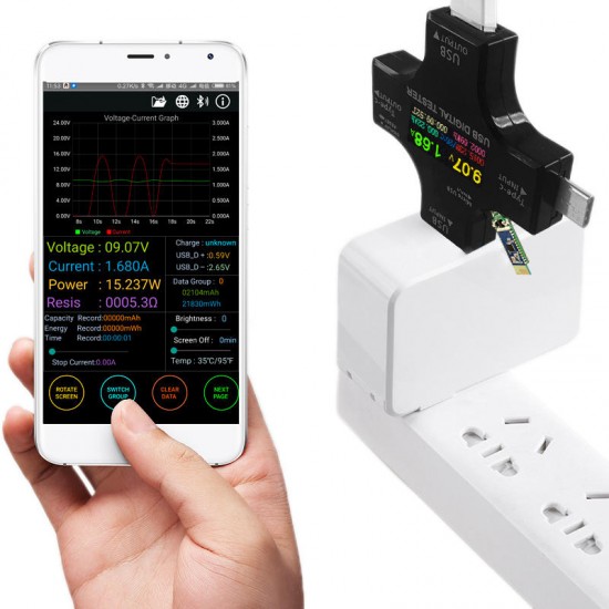 Multifunctional Color TFT USB Tester bluetooth Type-C PD Digital Voltmeter Vurrent Meter Ammeter Power Bank Charger Indicator Multifunctional Color TFT USB Tester bluetooth Type-C PD Digital Voltmeter Vurrent Meter Ammeter Power Bank Charger Indicator