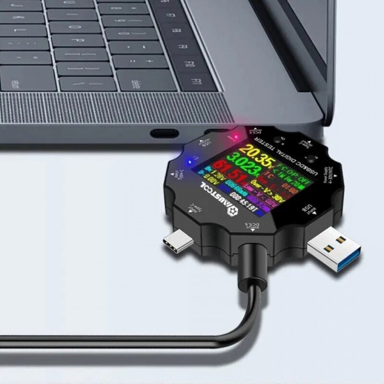 UD18 USB3.0/DC/Type-C 18 in 1 USB Tester bluetooth APP + QC2.0/QC3.0 trigger