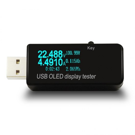 OLED 128x64 USB Tester DC Voltmeter Current Voltage Meter Power Bank Battery Capacity Monitor QC3.0 Phone Charger Detector OLED 128x64 USB Tester DC Voltmeter Current Voltage Meter Power Bank Battery Capacity Monitor QC3.0 Phone Charger Detector