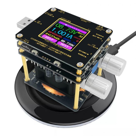 Wireless Charger Tester Color TFT bluetooth Android PC App USB Current Voltage Meter Load Detector Indicator DC Voltmeter Wireless Charger Tester Color TFT bluetooth Android PC App USB Current Voltage Meter Load Detector Indicator DC Voltmeter