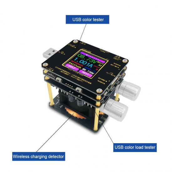 Wireless Charger Tester Color TFT bluetooth Android PC App USB Current Voltage Meter Load Detector Indicator DC Voltmeter Wireless Charger Tester Color TFT bluetooth Android PC App USB Current Voltage Meter Load Detector Indicator DC Voltmeter