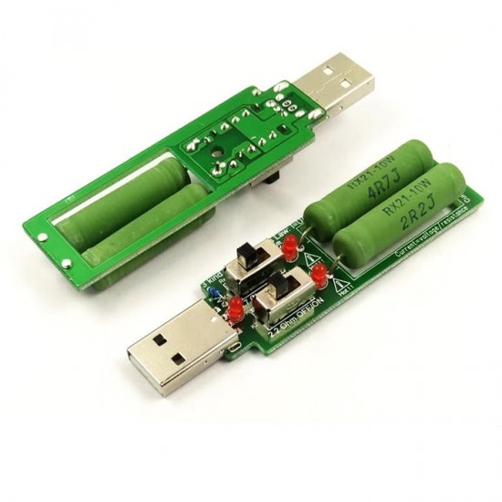 USB Resistor DC Electronic Load Adjustable 3 Current 5V 1A/2A/3A Battery Capacity Voltage Discharge Resistance Tester with Switch USB Resistor DC Electronic Load Adjustable 3 Current 5V 1A/2A/3A Battery Capacity Voltage Discharge Resistance Tester with Switch