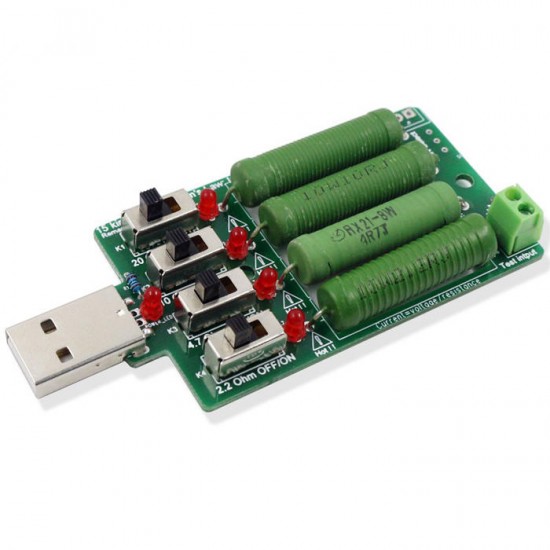 USB Tester DC Voltmeter Ammeter Voltage Current Meter Capacity Monitor QC2.0 Quick Charger Detector + USB Discharge Load Resistor