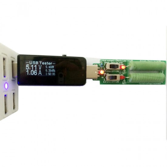 USB Tester Digital DC Current Voltage Detector Power Bank Charger Indicator + USB Load USB Tester Digital DC Current Voltage Detector Power Bank Charger Indicator + USB Load