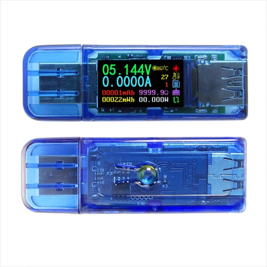 Upgraded AT35 USB3.0 IPS HD Full Color Display USB Tester 30.000V 4.0000A 5-Digits Resolution