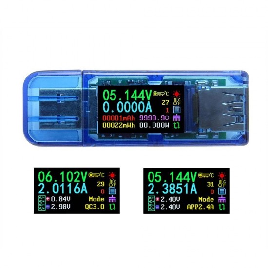 Upgraded AT35 USB3.0 IPS HD Full Color Display USB Tester 30.000V 4.0000A 5-Digits Resolution Upgraded AT35 USB3.0 IPS HD Full Color Display USB Tester 30.000V 4.0000A 5-Digits Resolution