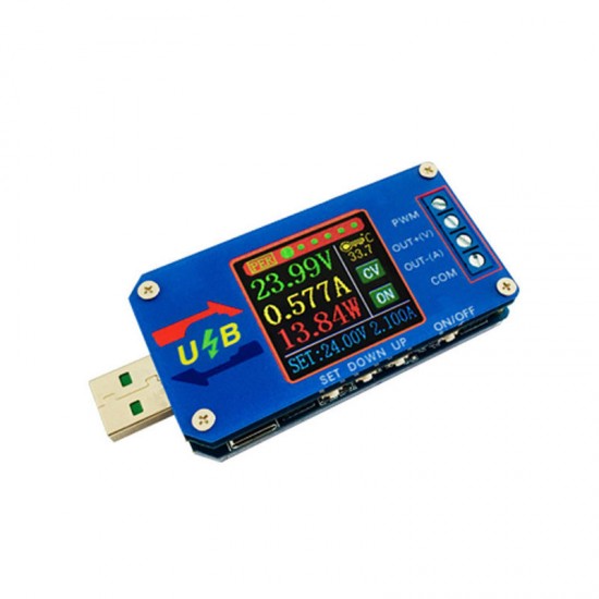 XY-UDT DC USB Tester DC Boost/Buck Converter CC CV Power Module 5V TO 0.6-30V 2A Adjustable Regulated