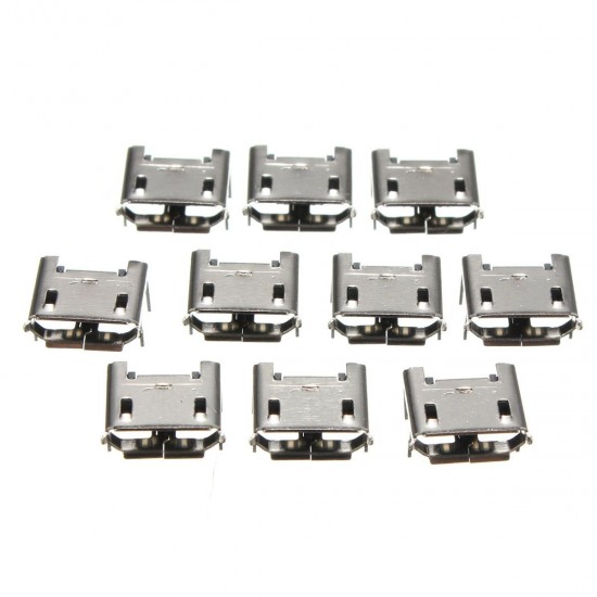 30pcs Micro USB Type B 5 Pin Female Socket 4 Vertical Legs For Solder Connector 30pcs Micro USB Type B 5 Pin Female Socket 4 Vertical Legs For Solder Connector