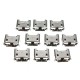30pcs Micro USB Type B 5 Pin Female Socket 4 Vertical Legs For Solder Connector