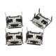 100pcs Micro USB Type B 5 Pin Female Socket 4 Vertical Legs For Solder Connector
