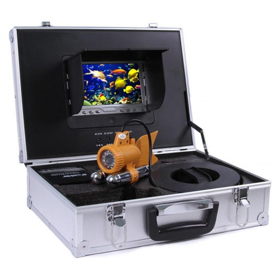 CR110-7 Under Water Fishing Camera System with 7 inch LCD Monitor 12pcs White LED Double Rod Camera CR110-7 Under Water Fishing Camera System with 7 inch LCD Monitor 12pcs White LED Double Rod Camera