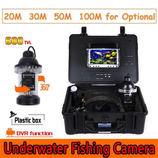 CR110-7B Waterproof Under Water Video Camera System with Light Fishing Monitoring 700TVL Built in DVR