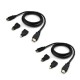 2 PCS 1.5m HD Video Cable 150cm for HDMI-A Standard Wire Mini HDMI-C Micro HDMI-D Connector Adapter Combo for HDMI FPV Goggles Monitor 2 PCS 1.5m HD Video Cable 150cm for HDMI-A Standard Wire Mini HDMI-C Micro HDMI-D Connector Adapter Combo for HDMI FPV Goggles Monitor