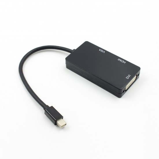 3-in-1 Mini Displayport DP to HDMI VGA DVI Adapter Converter Cable for MacBook Air Pro for Microsoft Surface Pro 3-in-1 Mini Displayport DP to HDMI VGA DVI Adapter Converter Cable for MacBook Air Pro for Microsoft Surface Pro