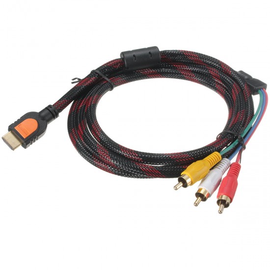 5FT/1.5M HDMI To 3 RCA AV Audio Video Cable Cord Adapter For TV HDTV DVD 1080P 5FT/1.5M HDMI To 3 RCA AV Audio Video Cable Cord Adapter For TV HDTV DVD 1080P