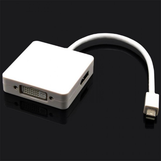 3 in 1 Mini Display Port DP to DVI HDMI DP Adapter Cable for Multimedia Function PS3 HDTV PC
