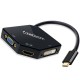 Type-C to VGA DVI Adapter 3 In 1 4K HD Cable Converter VGA Adapter