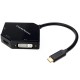 Type-C to VGA DVI Adapter 3 In 1 4K HD Cable Converter VGA Adapter