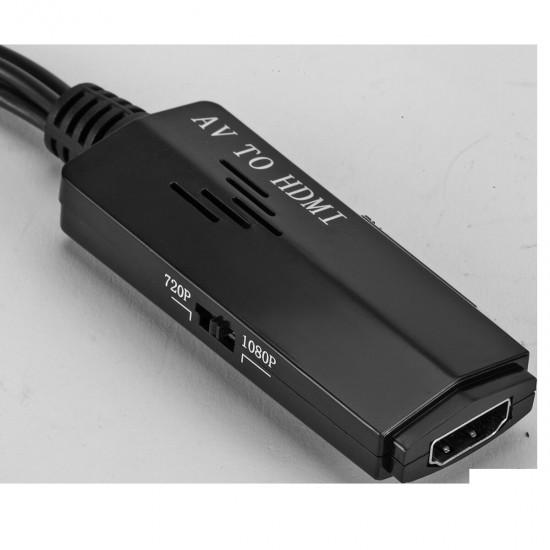 HD 1080P AV to HDMI Converter Adapter Composite Audio and Video CVBS to HDMI Converter Box with Cable Female to Female