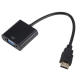 HDMI To VGA Converter 1080P HD Video Adapter with Audio Cable For HDTV PC Laptop TV Box