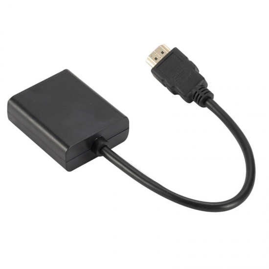 HDMI To VGA Converter 1080P HD Video Adapter with Audio Cable For HDTV PC Laptop TV Box HDMI To VGA Converter 1080P HD Video Adapter with Audio Cable For HDTV PC Laptop TV Box