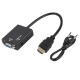 HDMI To VGA Converter 1080P HD Video Adapter with Audio Cable For HDTV PC Laptop TV Box HDMI To VGA Converter 1080P HD Video Adapter with Audio Cable For HDTV PC Laptop TV Box