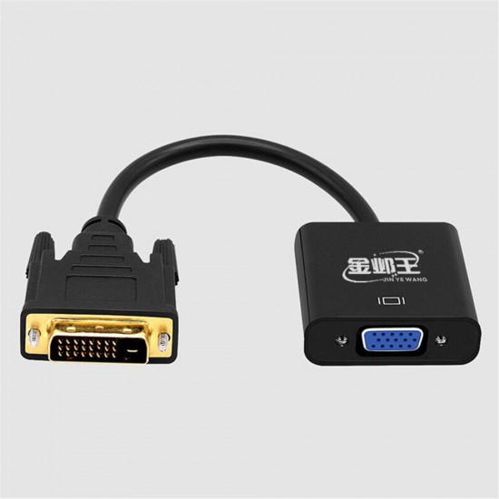 Graphics Adapter DVI To VGA Desktop Computer 24 + 1 DVI To Display Connector Video Cable