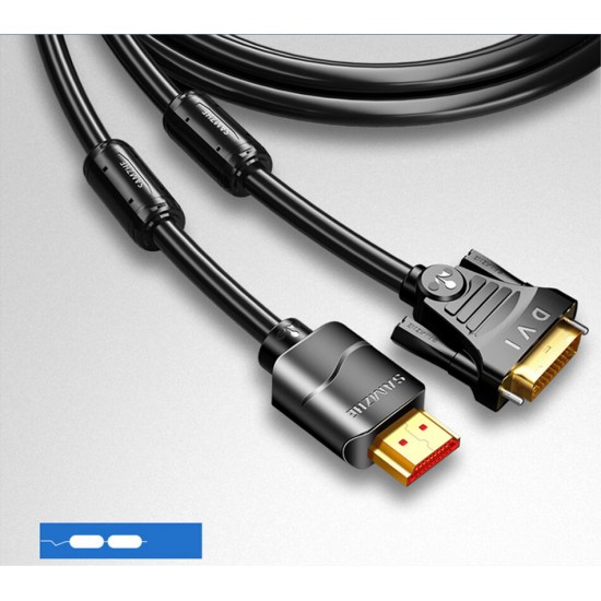 DVI to HDMI Bi-Directional HDMI to DVI 1080P HDMI Cable Video Cable for Computer Projector TV Screen Xbox Laptop