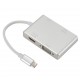 Type-C to VGA HDMI DVI USB Adapter Cable USB3.1 to HUB Splitter 4 In 1 4K HD Converter Type-C to VGA HDMI DVI USB Adapter Cable USB3.1 to HUB Splitter 4 In 1 4K HD Converter