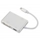 Type-C to VGA HDMI DVI USB Adapter Cable USB3.1 to HUB Splitter 4 In 1 4K HD Converter Type-C to VGA HDMI DVI USB Adapter Cable USB3.1 to HUB Splitter 4 In 1 4K HD Converter