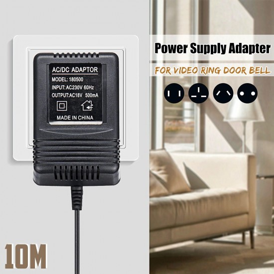 10M US Plug Power Supply Adapter Transformer for Video Ring Doorbell