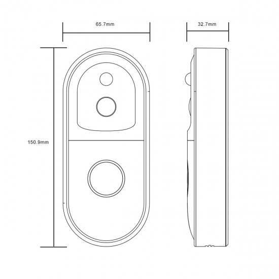 170° Visual Angle Wireless WiFi Video DoorBell IR Camera Intercom Home Security