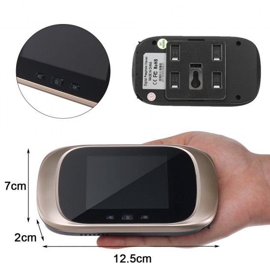 2.8inch Video Doorbell LCD Digital Intelligent Infrared Night Vision Photo Peephole View